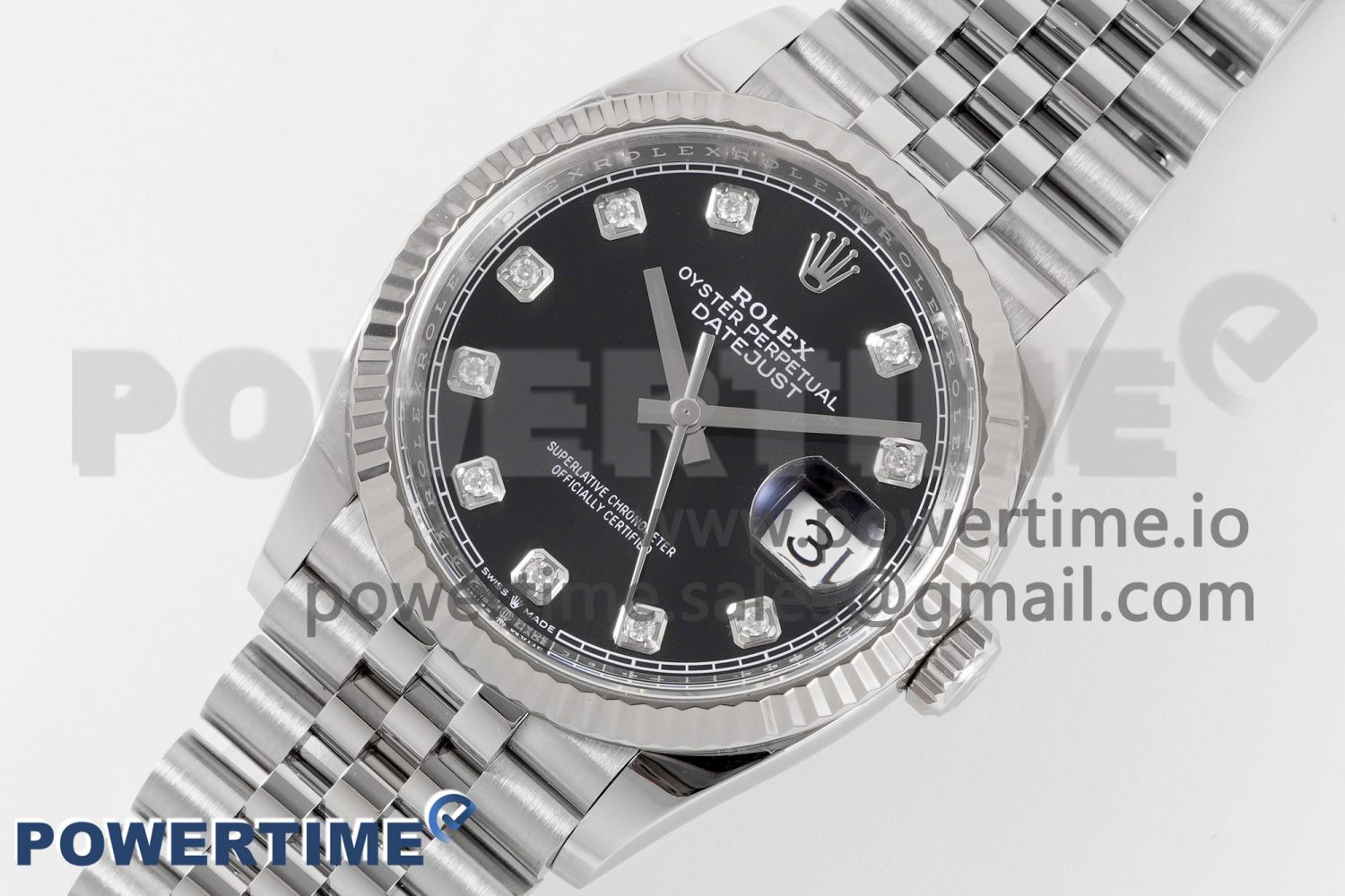 DateJust 36 126234 Clean 1:1 Best Edition 904L Steel Black Diamond Dial on Jubilee Bracelet VR3235 - Image 2