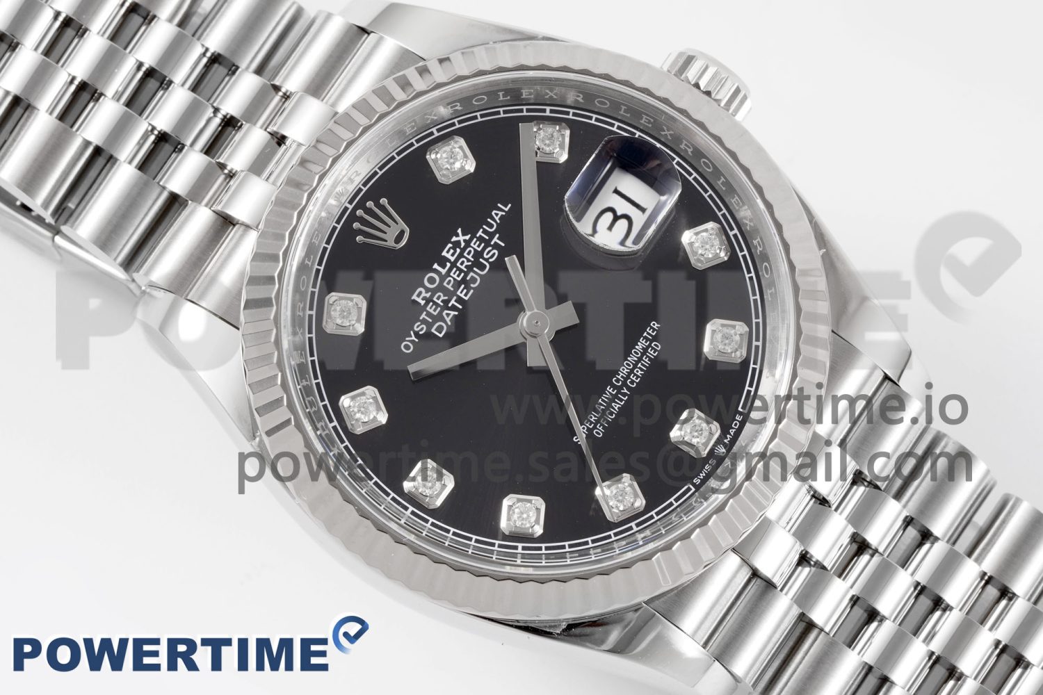 DateJust 36 126234 Clean 1:1 Best Edition 904L Steel Black Diamond Dial on Jubilee Bracelet VR3235 - Image 3