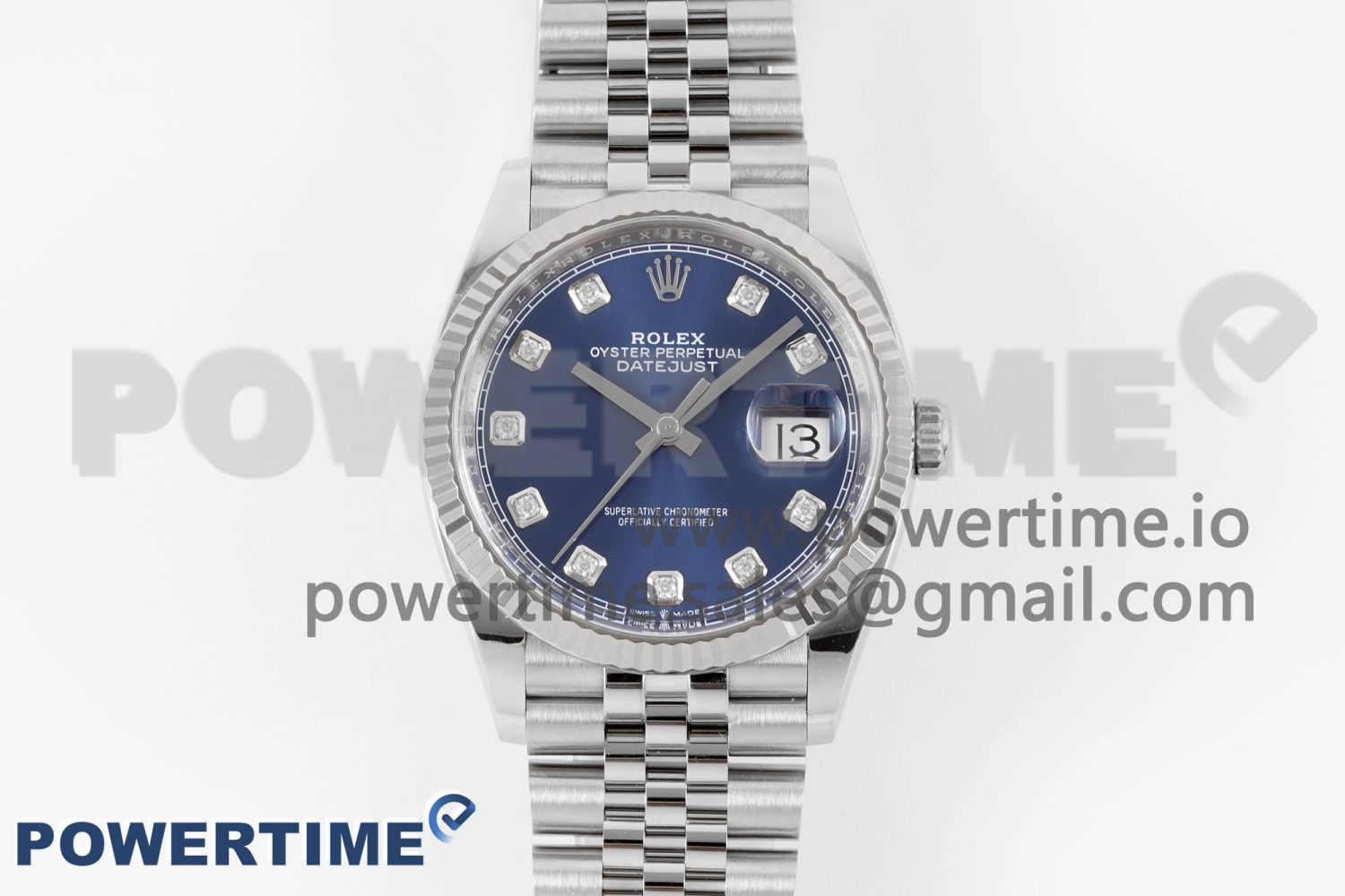 DateJust 36 126234 Clean 1:1 Best Edition 904L Steel Blue Diamond Dial on Jubilee Bracelet VR3235 - Image 1
