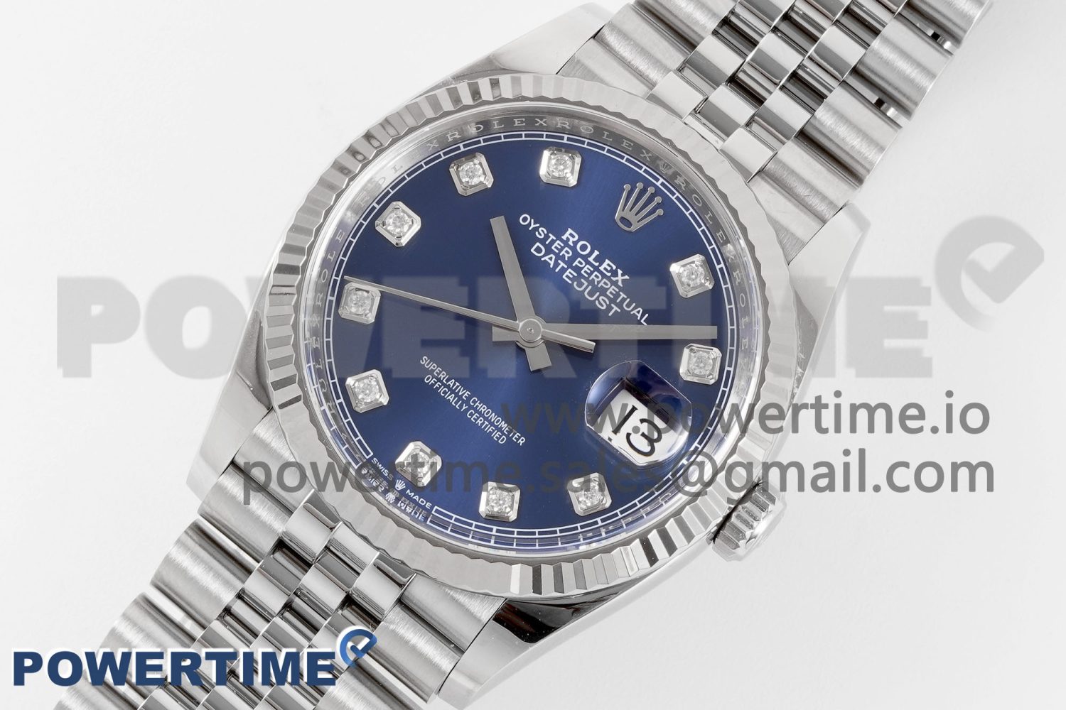DateJust 36 126234 Clean 1:1 Best Edition 904L Steel Blue Diamond Dial on Jubilee Bracelet VR3235 - Image 2
