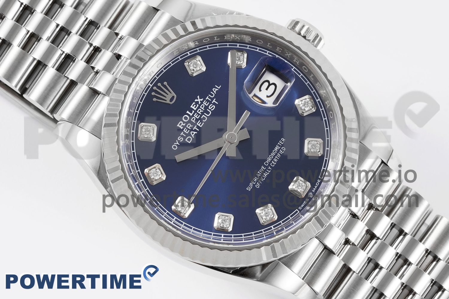 DateJust 36 126234 Clean 1:1 Best Edition 904L Steel Blue Diamond Dial on Jubilee Bracelet VR3235 - Image 5