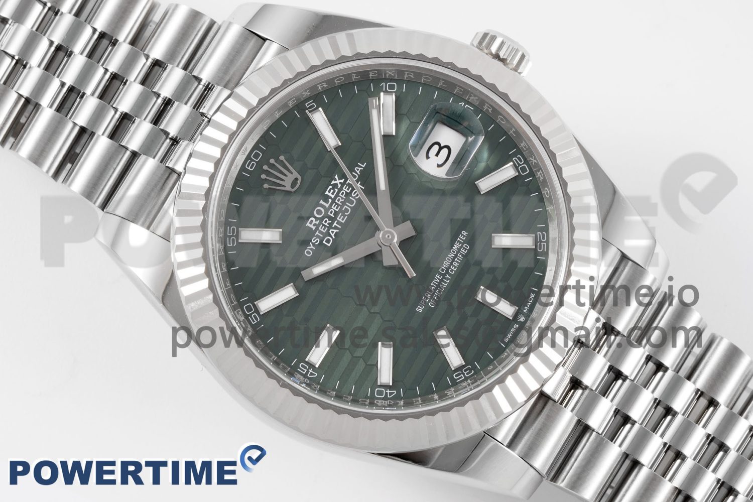 DateJust 41MM 126334 SS Clean Factory 1:1 Best Edition Green Fluted Dial on SS Jubilee Bracelet VR3235 - Image 3