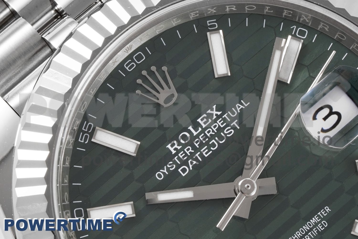 DateJust 41MM 126334 SS Clean Factory 1:1 Best Edition Green Fluted Dial on SS Jubilee Bracelet VR3235 - Image 4