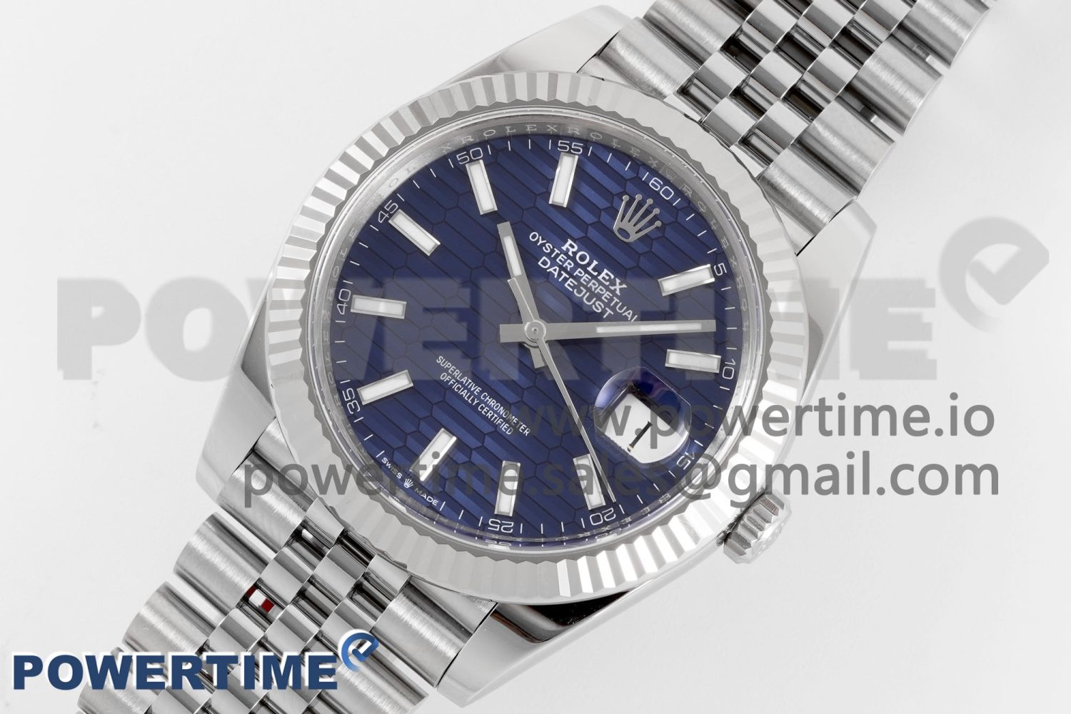 DateJust 41MM 126334 SS Clean Factory 1:1 Best Edition Blue Fluted Dial on SS Jubilee Bracelet VR3235 - Image 2
