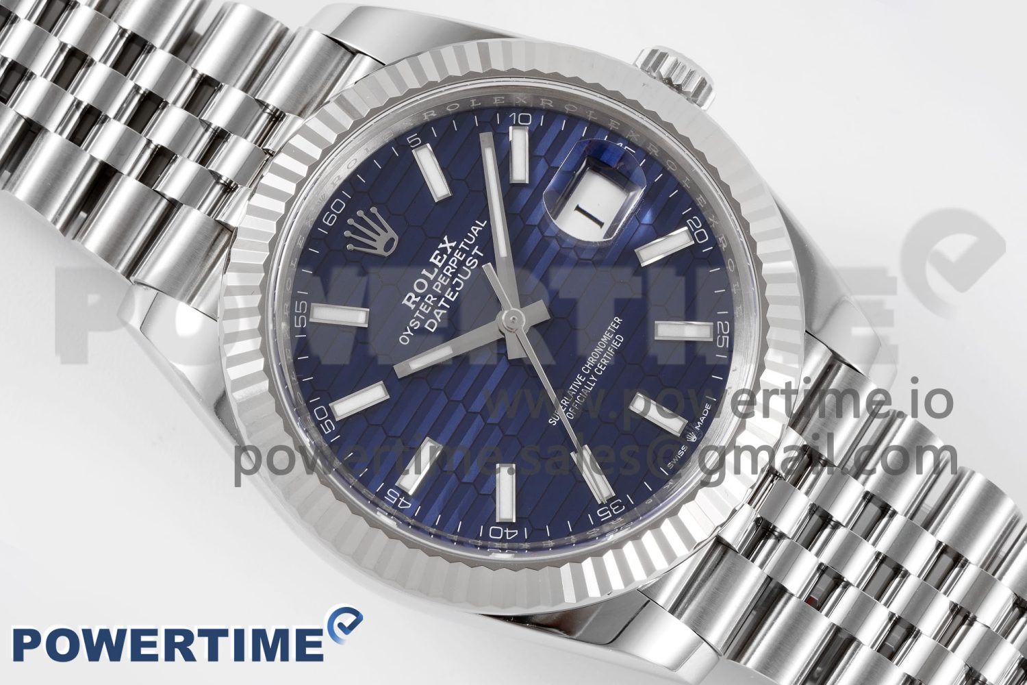 DateJust 41MM 126334 SS Clean Factory 1:1 Best Edition Blue Fluted Dial on SS Jubilee Bracelet VR3235 - Image 3