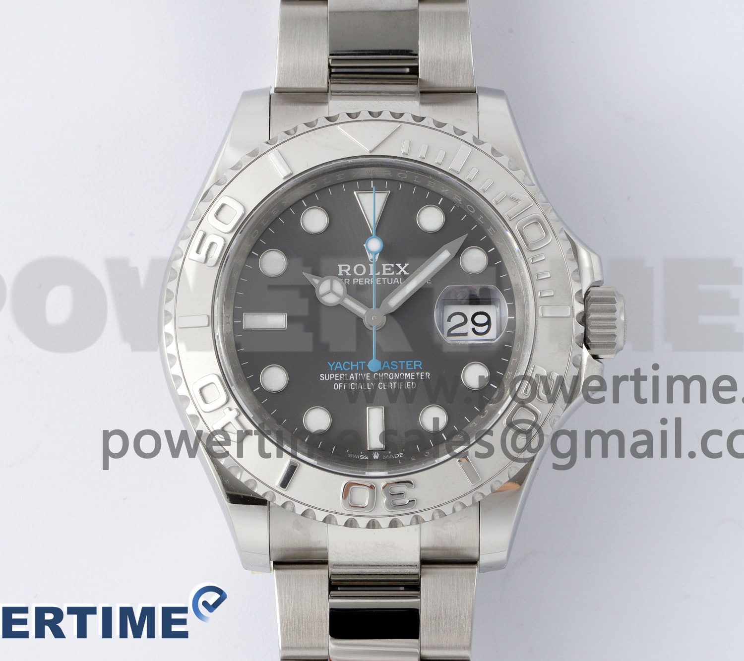 Yacht-Master 126622 Clean Factory 1:1 Best Edition 904L Steel Gray Dial on SS Bracelet VR3235 Super Clone