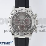 Daytona 116509 Clean 1:1 Best Edition 904L SS Case Gray Dial on Rubber Strap SA4130 V2 Super Clone