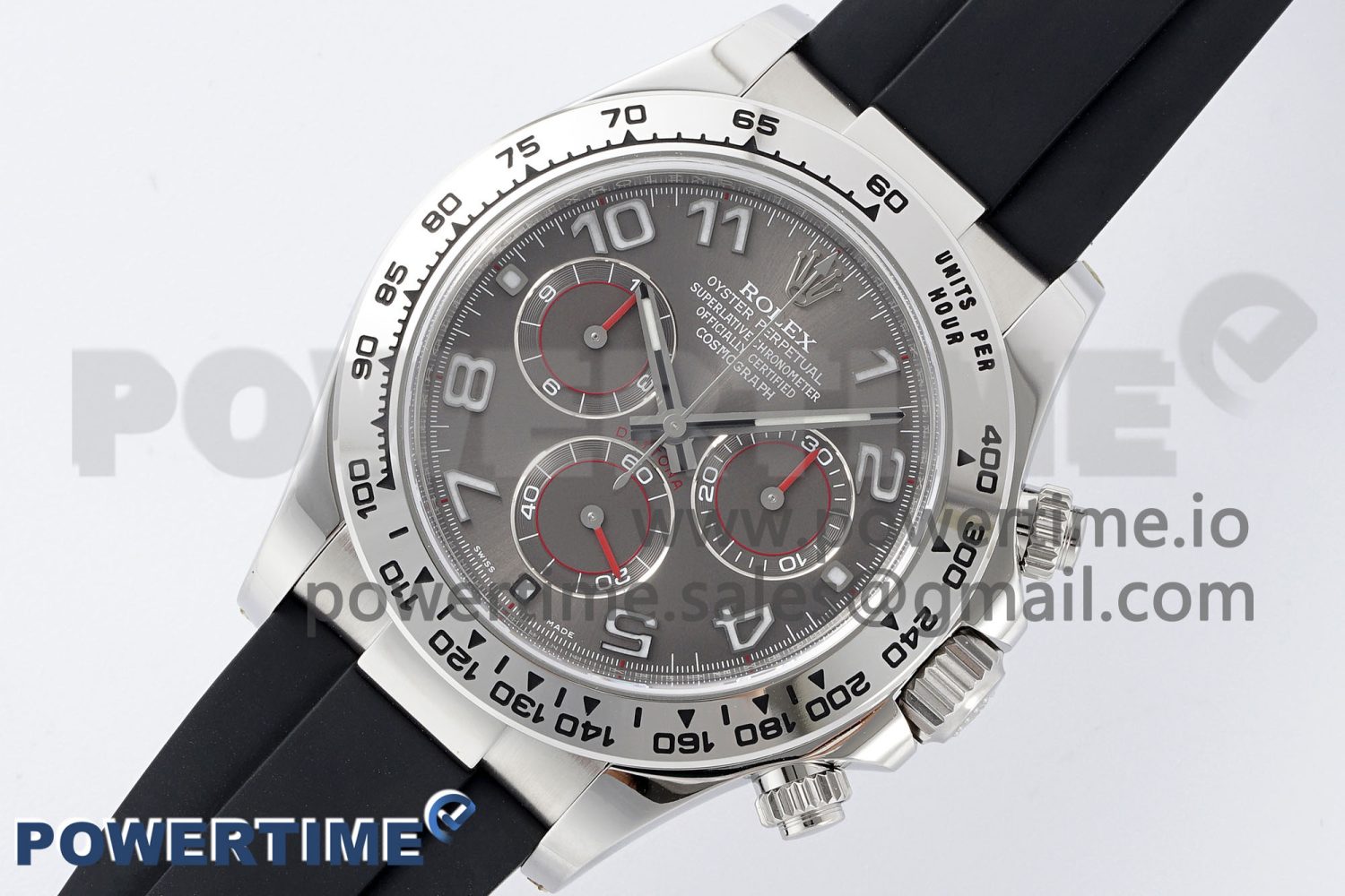 Daytona 116509 Clean 1:1 Best Edition 904L SS Case Gray Dial on Rubber Strap SA4130 V2 Super Clone - Image 2
