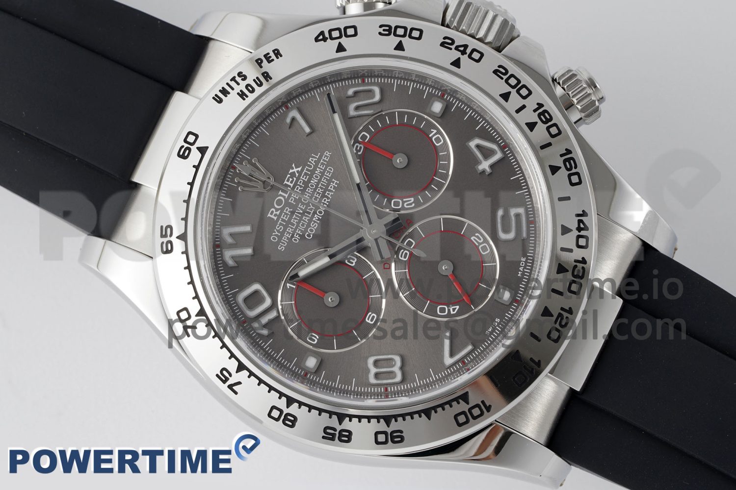 Daytona 116509 Clean 1:1 Best Edition 904L SS Case Gray Dial on Rubber Strap SA4130 V2 Super Clone - Image 3