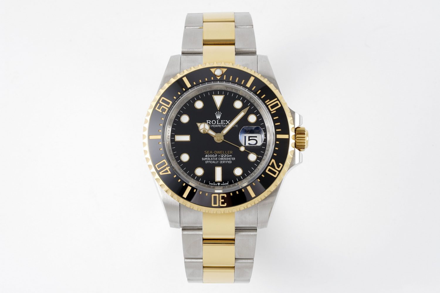 Sea-Dweller Two Tone SS/YG Wrapped Gold 126603 AR+F Best Edition Black Dial on SS/YG Bracelet VR3235 - Image 1