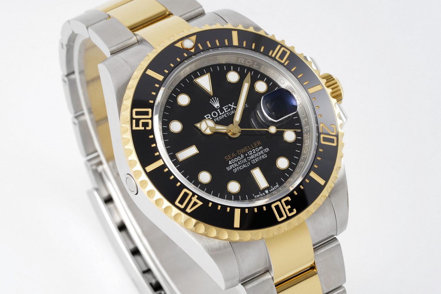 Sea-Dweller Two Tone SS/YG Wrapped Gold 126603 AR+F Best Edition Black Dial on SS/YG Bracelet VR3235 - Image 2