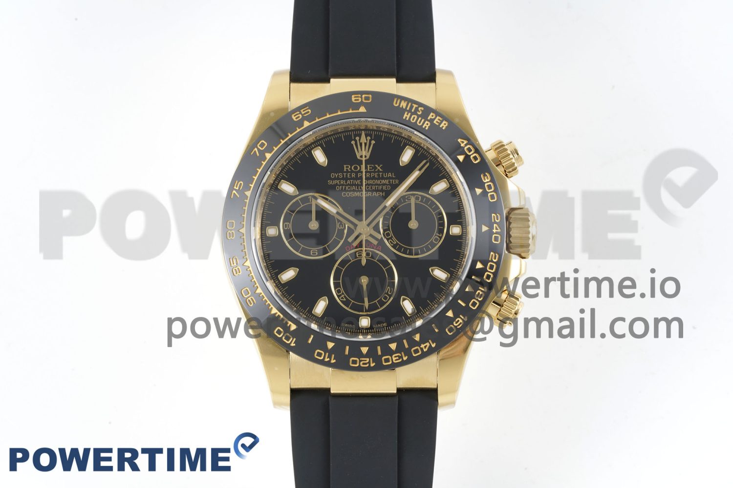 Daytona 116518 Clean 1:1 Best Edition Black Dial on Oysterflex Rubber Strap SA4130 V2 - Image 1