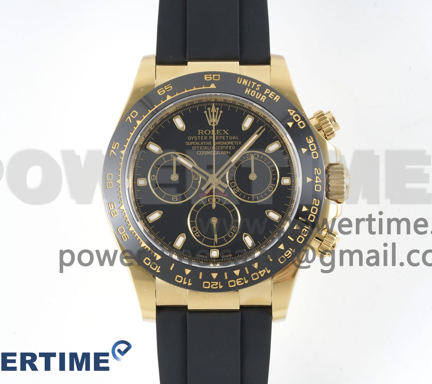 Daytona 116518 Clean 1:1 Best Edition Black Dial on Oysterflex Rubber Strap SA4130 V2