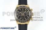 Daytona 116518 Clean 1:1 Best Edition Black Dial on Oysterflex Rubber Strap SA4130 V2
