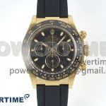 Daytona 116518 Clean 1:1 Best Edition Black Dial on Oysterflex Rubber Strap SA4130 V2