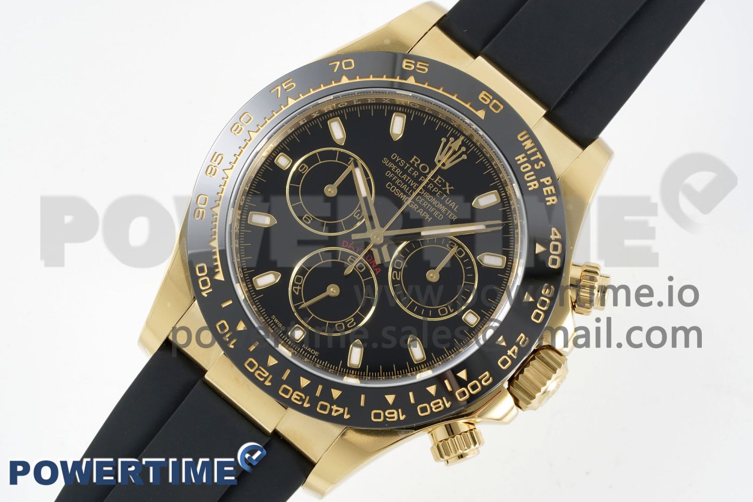 Daytona 116518 Clean 1:1 Best Edition Black Dial on Oysterflex Rubber Strap SA4130 V2 - Image 2