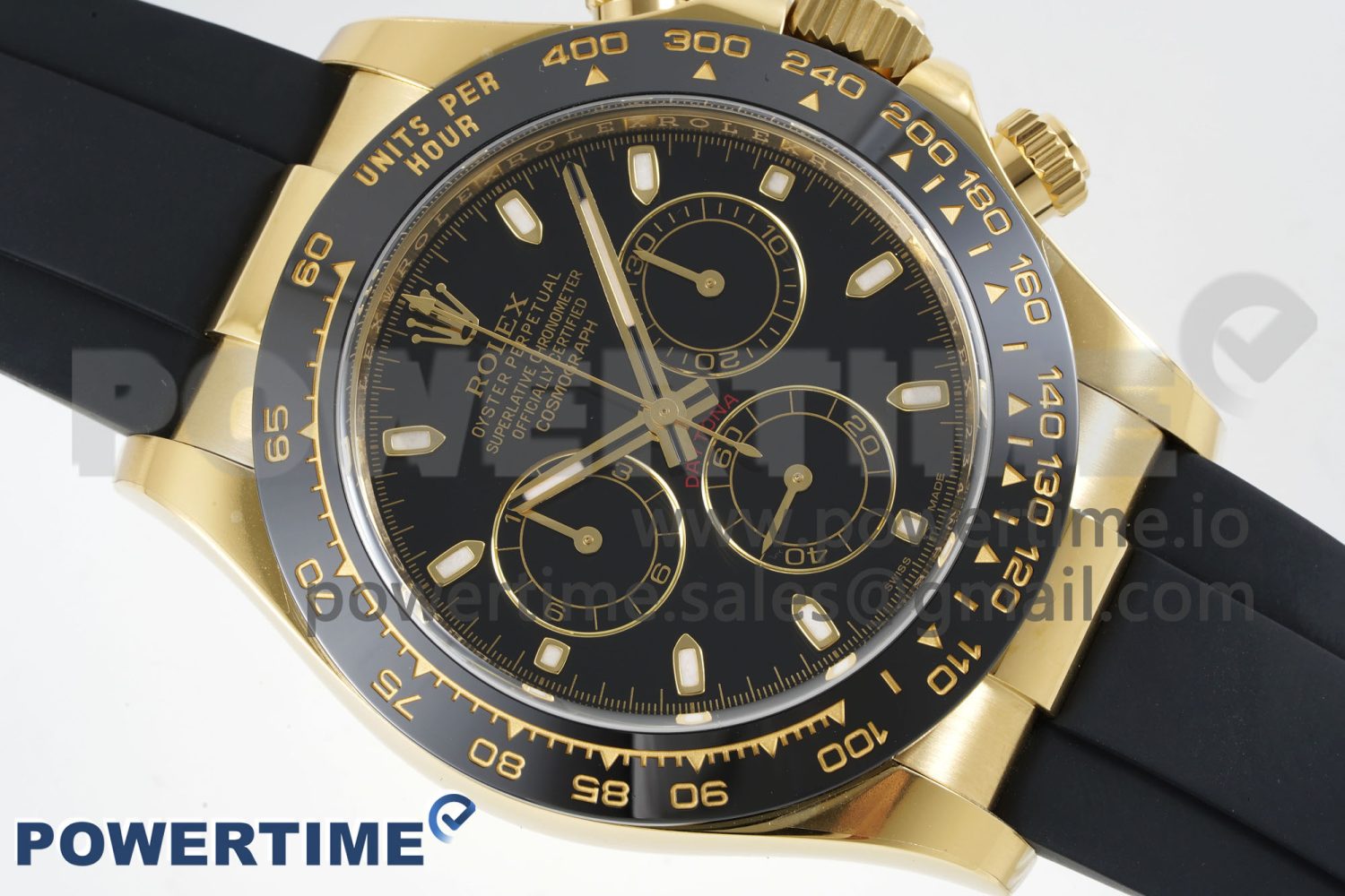 Daytona 116518 Clean 1:1 Best Edition Black Dial on Oysterflex Rubber Strap SA4130 V2 - Image 3