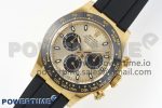 Daytona 116518 Clean Factory YG 1:1 Best Edition Black/YG Dial on Oysterflex Rubber Strap SA4130 - Image 2