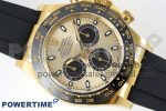 Daytona 116518 Clean Factory YG 1:1 Best Edition Black/YG Dial on Oysterflex Rubber Strap SA4130 - Image 3