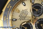 Daytona 116518 Clean Factory YG 1:1 Best Edition Black/YG Dial on Oysterflex Rubber Strap SA4130 - Image 4
