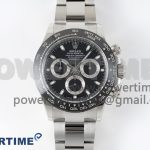 Daytona 116500 Clean Factory 1:1 Best Edition 904L SS Case and Bracelet Black Dial SA4130