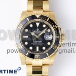 Submariner 116618 LN Black Ceramic YG Plated 904L Steel Clean Factory 1:1 Best Edition VR3135