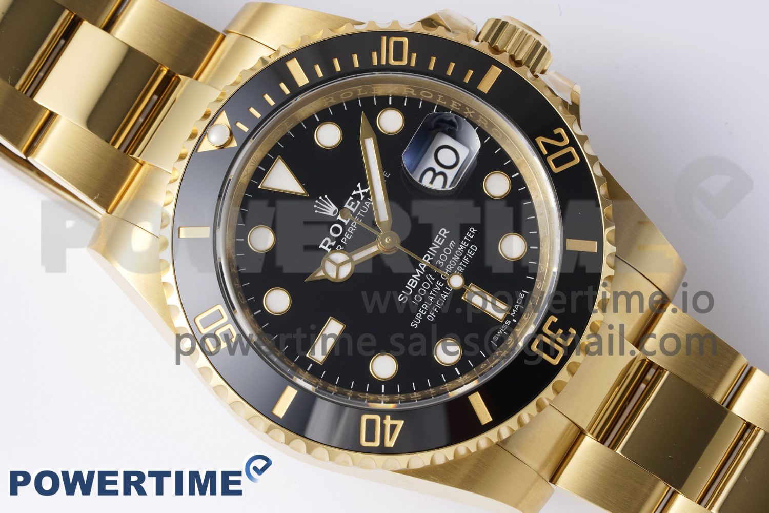 Submariner 116618 LN Black Ceramic YG Plated 904L Steel Clean Factory 1:1 Best Edition VR3135 - Image 3