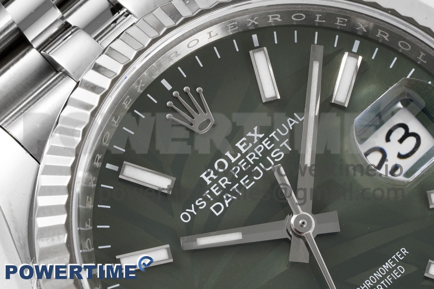DateJust 36 SS 126234 Clean Factory 1:1 Best Edition 904L Steel Green Leaf Dial on Jubilee Bracelet VR3235 - Image 4