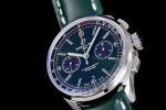 PREMIER B01 CHRONO SS 42MM GF 1:1 BEST EDITION GREEN DIAL ON GREEN LEATHER STRAP A7750 - Image 14