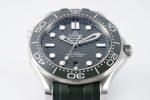 SEAMASTER DIVER 300M ZF 1:1 BEST EDITION GREEN CERAMIC GREEN DIAL ON GREEN RUBBER STRAP A8800 - Image 3