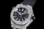 ROYAL OAK OFFSHORE DIVER 15710 JF 1:1 BEST EDITION BLACK DIAL ON BLACK RUBBER STRAP A3120 V10 - Image 3