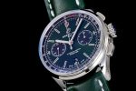PREMIER B01 CHRONO SS 42MM GF 1:1 BEST EDITION GREEN DIAL ON GREEN LEATHER STRAP A7750 - Image 12