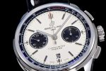 PREMIER B01 CHRONO SS 42MM GF 1:1 BEST EDITION WHITE/BLACK DIAL ON BLACK LEATHER STRAP A7750 - Image 5