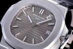 Nautilus 5711 SS 3KF 1:1 Best Edition Gray Textured Dial on Black Leather Strap A324 Super Clone V2 - Image 11