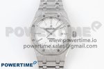 Royal Oak 41mm Frosted SS APSF 1:1 Best Edition White Textured Dial on SS Bracelet SA3120 Super Clone