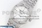 Royal Oak 41mm Frosted SS APSF 1:1 Best Edition White Textured Dial on SS Bracelet SA3120 Super Clone - Image 2
