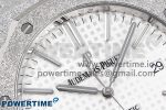 Royal Oak 41mm Frosted SS APSF 1:1 Best Edition White Textured Dial on SS Bracelet SA3120 Super Clone - Image 4