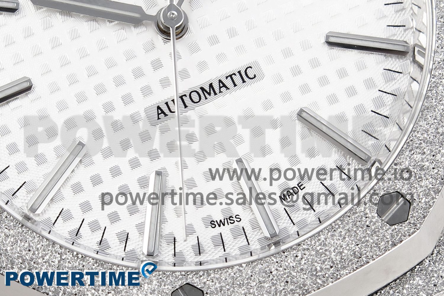 Royal Oak 41mm Frosted SS APSF 1:1 Best Edition White Textured Dial on SS Bracelet SA3120 Super Clone - Image 5