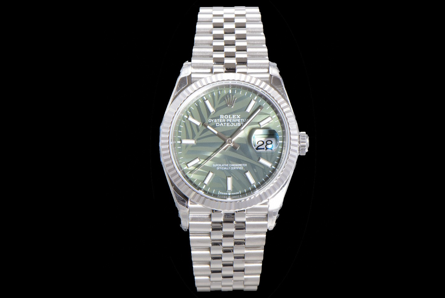 DateJust 36 SS 116234 VSF 1:1 Best Edition 904L Steel Green Leaf Dial on Jubilee Bracelet VS3235