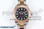 Yacht-Master 126621 SS/RG Clean Factory 904L Steel Black Dial on SS/RG Bracelet VR3235 Super Clone
