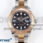 Yacht-Master 126621 SS/RG Clean Factory 904L Steel Black Dial on SS/RG Bracelet VR3235 Super Clone