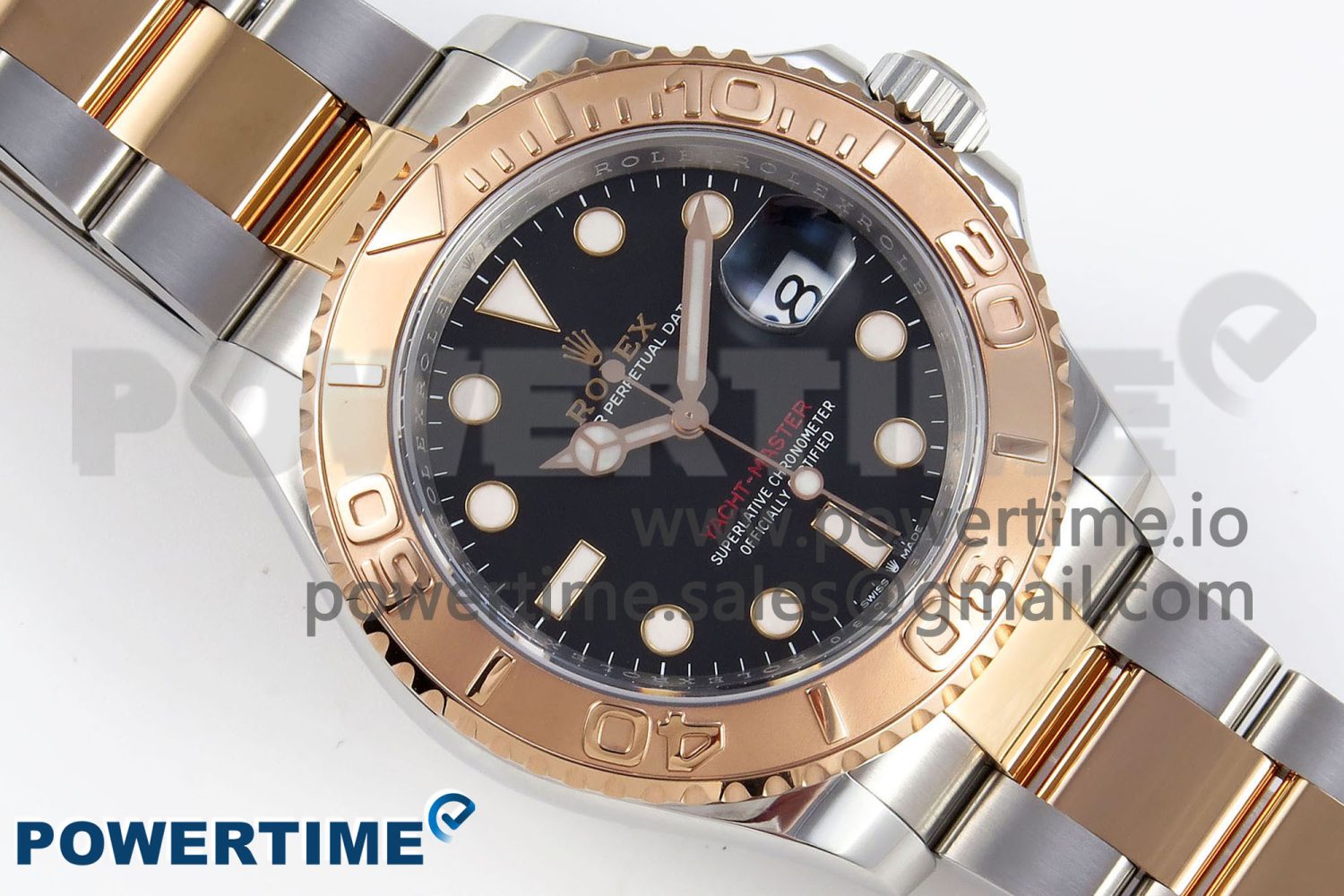Yacht-Master 126621 SS/RG Clean Factory 904L Steel Black Dial on SS/RG Bracelet VR3235 Super Clone - Image 3