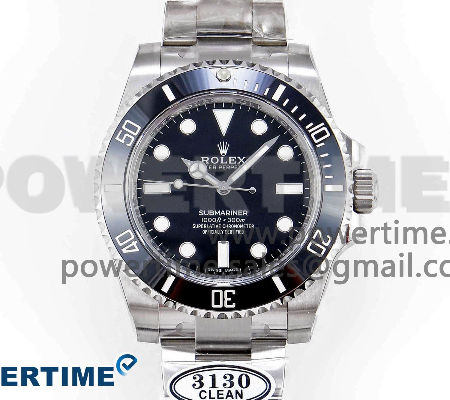 Submariner 114060 No Date Black Ceramic Clean Factory 904L 1:1 Best Edition on SS Bracelet VR3130 Super Clone