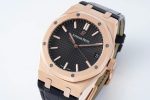 Royal Oak 41mm 15400 RG IPF 1:1 Best Edition Gray Textured Dial on Black Leather Strap SA3120 Super Clone Watch - Image 4