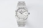 Royal Oak 41mm 15400 SS IPF 1:1 Best Edition White Textured Dial on SS Bracelet SA3120 Super Clone Watch