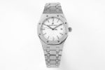 Lady Royal Oak 33mm SS 8F 1:1 Best Edition White Dial on SS Bracelet Swiss Quartz Super Clone Watch - Image 2