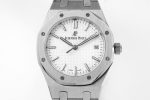 Lady Royal Oak 33mm SS 8F 1:1 Best Edition White Dial on SS Bracelet Swiss Quartz Super Clone Watch - Image 5
