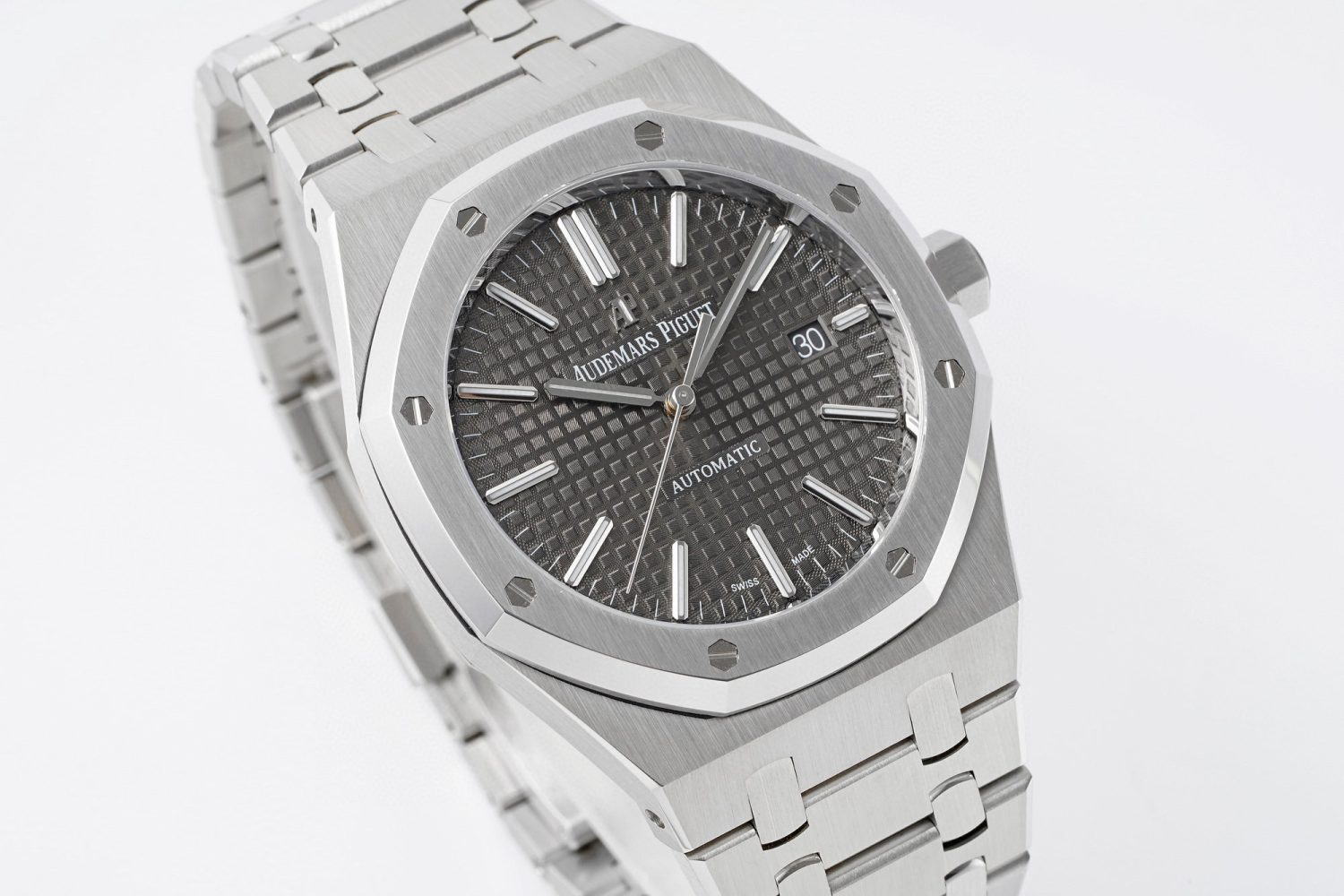 Royal Oak 41mm 15400 SS APSF 1:1 Best Edition Gray Textured Dial on SS Bracelet SA3120 Super Clone V3 - Image 5