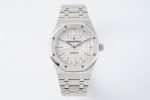 Royal Oak 41mm 15400 SS APSF 1:1 Best Edition White Textured Dial on SS Bracelet SA3120 Super Clone V3 Super Clone Watch - Image 2