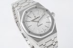 Royal Oak 41mm 15400 SS APSF 1:1 Best Edition White Textured Dial on SS Bracelet SA3120 Super Clone V3 Super Clone Watch - Image 3